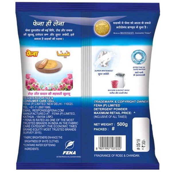 Fena Superwash rose & chandan detergent powder 500 gm