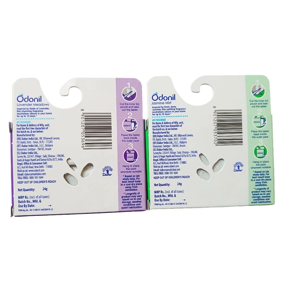 Odonil Air Freshener ( Jasmine Mist & Levender Meadows ) - ₹25, (Pack Of 10)