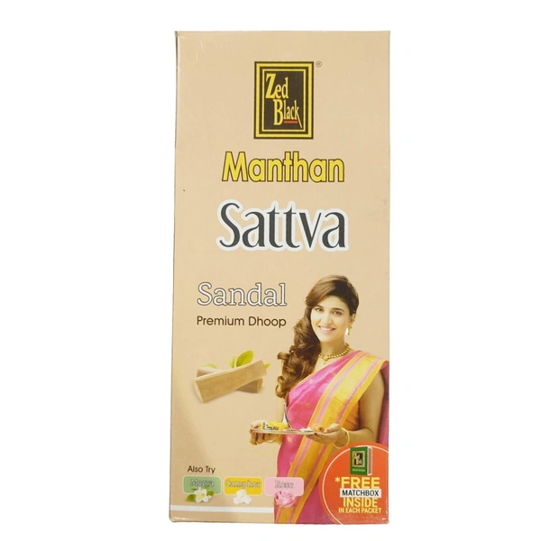 Zed Black Manthan Sattava Sandal Dhoop MRP- ₹15 (Pack Of 12)
