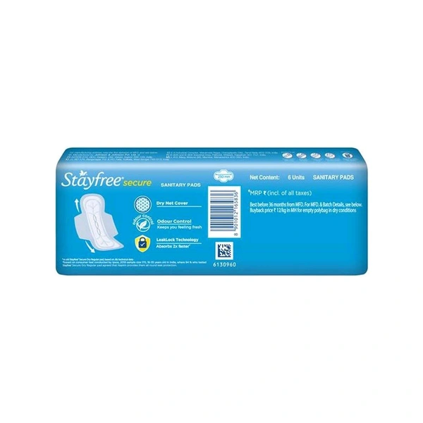Stayfree Secure Cottony Soft Sanitary Pads ( Regular Wings )
