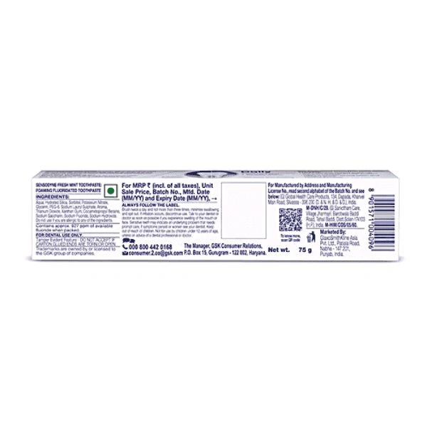 sensodyne fresh mint tooth paste - 75 gm