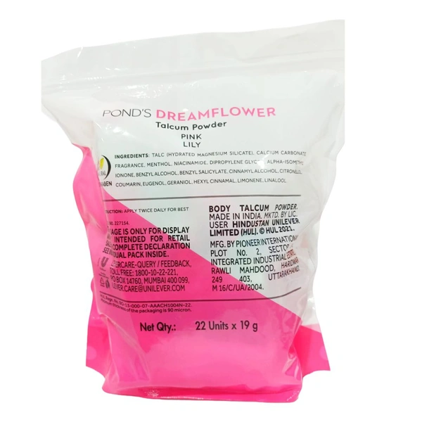 Ponds Dreamflower Talcum Powder Pink Lily - ₹10 (Pack Of 22)