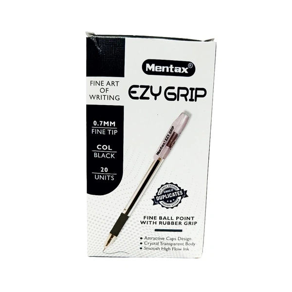 Mentax Ezy Grip Ball Pen ( Black ) Pack Of 20