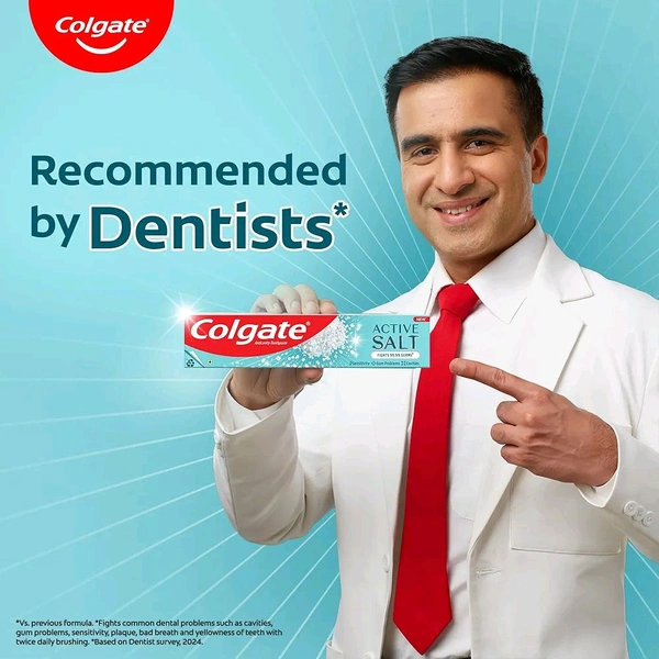 Colgate Active Salt Toothpaste, Daily Germ Protection, Pack Of 100G