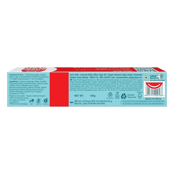 Colgate Active Salt Toothpaste, Daily Germ Protection, Pack Of 100G