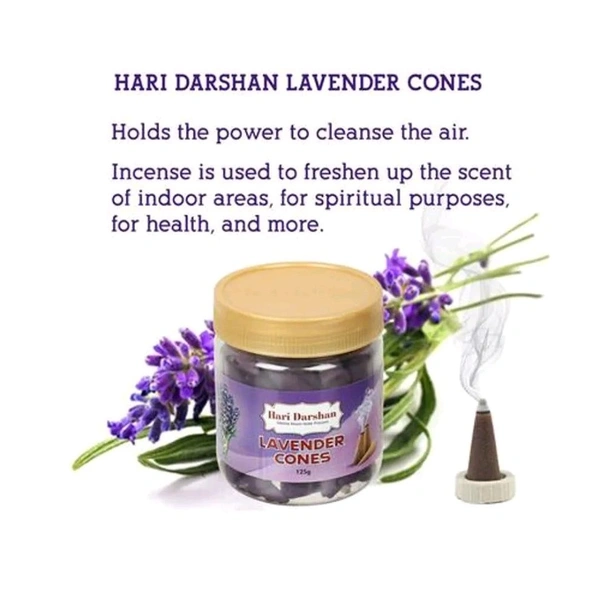 Hari Darshan Lavender Dhoop Cones - 125g