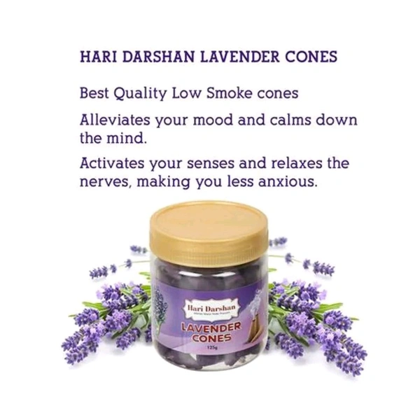 Hari Darshan Lavender Dhoop Cones - 125g