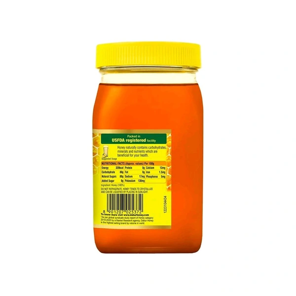 Dabur Honey - 100% Pure, World's No.1 Honey Brand (No Sugar Adulteration) - 250g