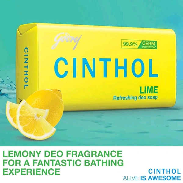 Cinthol Lime Refreshing Deo Soap Combo - 100g each - Buy 4 Get 1 Free