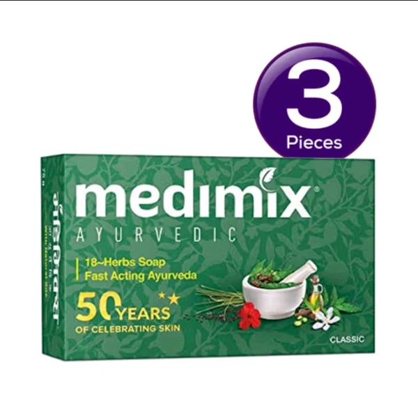 Medimix Classic Ayurvedic Soap Combo 125g × 3
