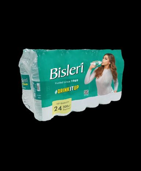Bisleri Packaged Drinking Water -500ml (Pack Of 24)