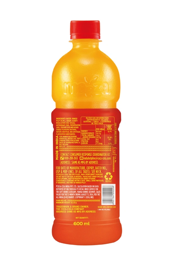 Maaza (600ml) - ₹40 (pack Of 24)