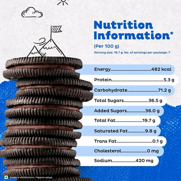 Cadbury Oreo Chocolate Flavour Sandwich Cream Biscuits -₹30