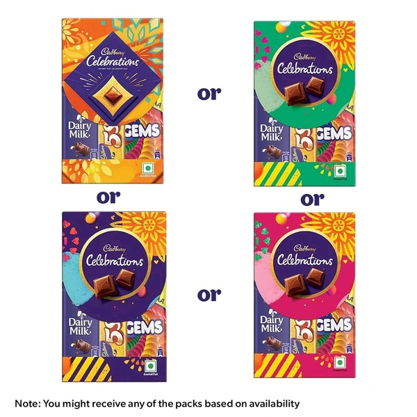 Cadbury Celebrations Assorted Chocolate Diwali Gift Pack, 49.2 g