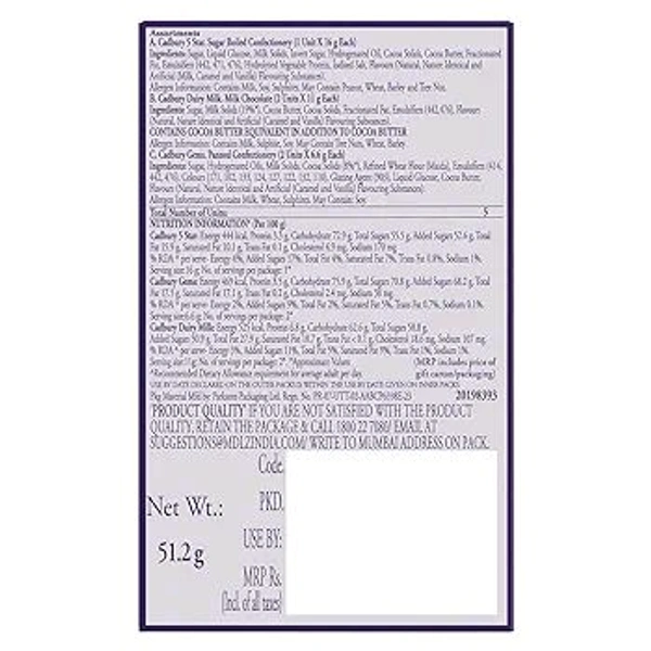 Cadbury Celebrations Assorted Chocolate Diwali Gift Pack, 49.2 g