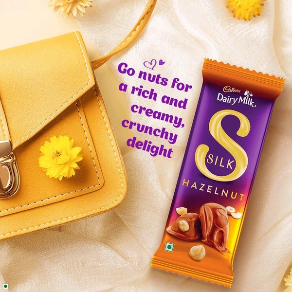 Cadbury Dairy Milk Silk Hazelnut Small Milk Chocolate Bar 54g
