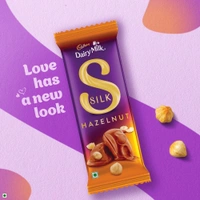 Cadbury Dairy Milk Silk Hazelnut Small Milk Chocolate Bar 54g