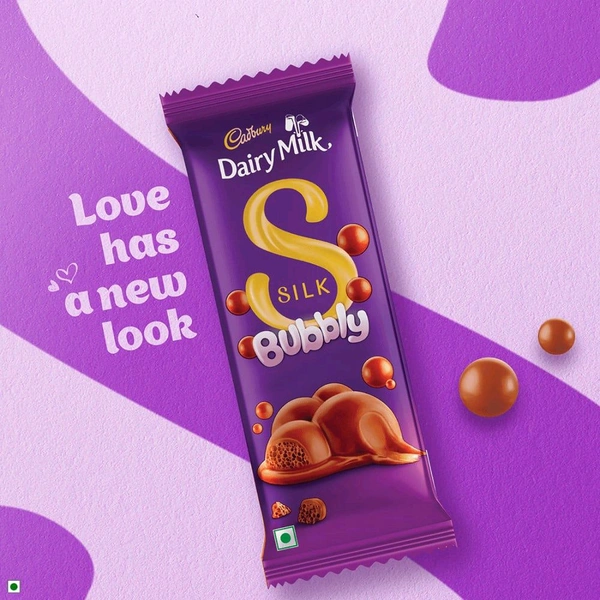 Cadbury Dairy Milk Silk Bubbly Small Milk Chocolate Bar 46g