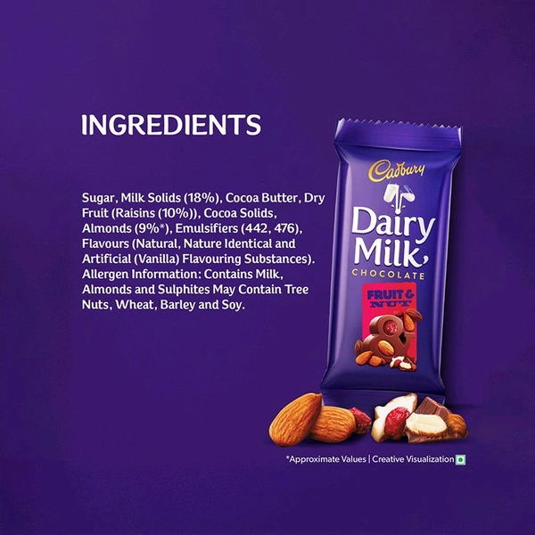 Cadbury Dairy Milk Fruit & Nut 36g