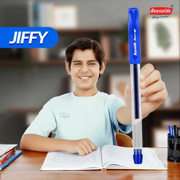 Reynolds Gel Pen Jiffy Gel Blue (Pack Of 5)
