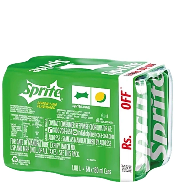 Sprite  (6x180ml) - Mrp ₹25 Each