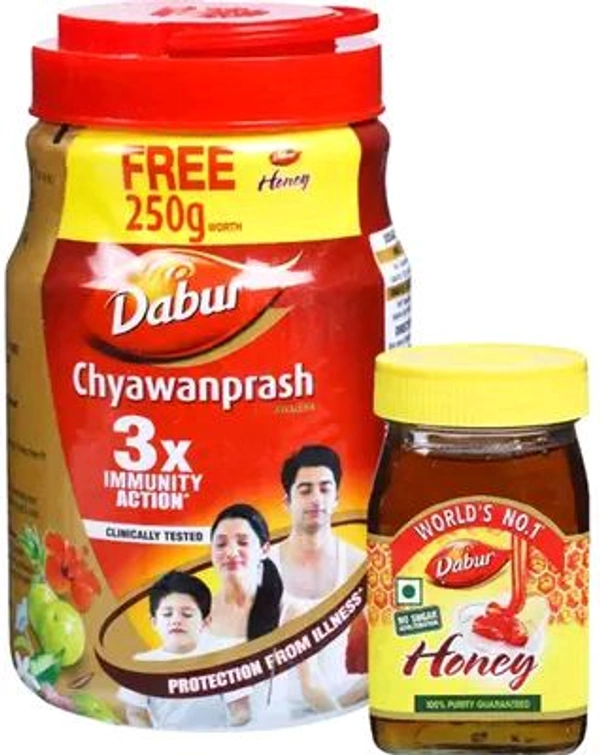Dabur Chyawanprash 3x Immunity Action 2kg With 250gm Dabur Honey Free