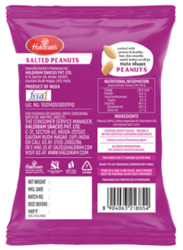 Haldiram's Salted Peanuts - ₹5 (Pack Of 12) - 