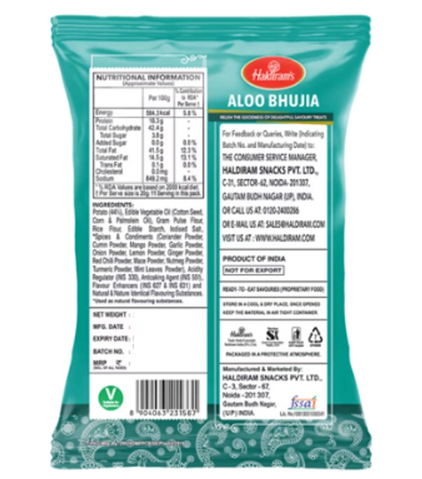 Haldiram's Aloo Bhujia - ₹10 (Pack Of 12) - 