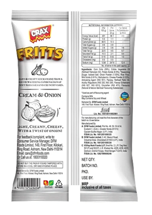 Crax Fritts - ₹5 (Pack Of 12) - 