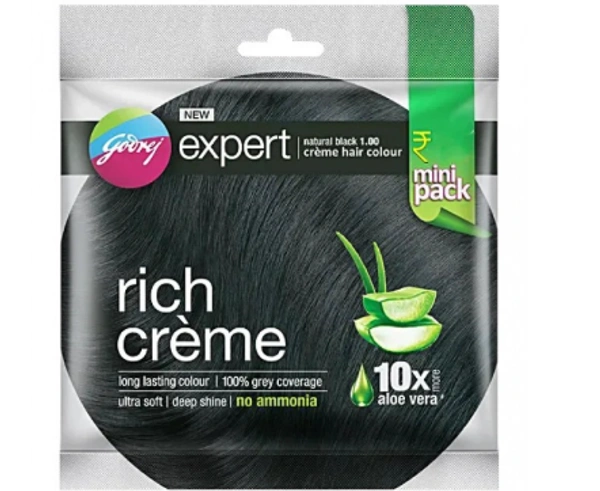 Godrej  Expert Rich Cream (Natural Black 1.0) - ₹15 (Pack Of 10) - 