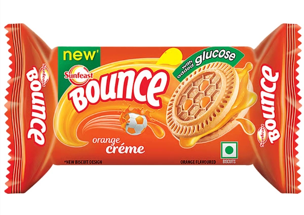 Sunfeast  Bounce Biscuits - Orange Creme Cookies, 39 G