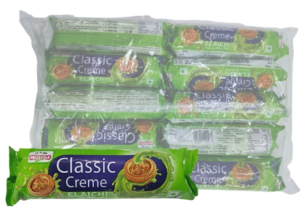 Classic Cream Elaichi Flavoured Biscuits - ₹10  (Pack Of 10)