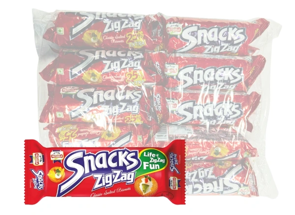 PRIYAGOLD Snacks Zigzag - ₹5 (Pack Of 10) - 
