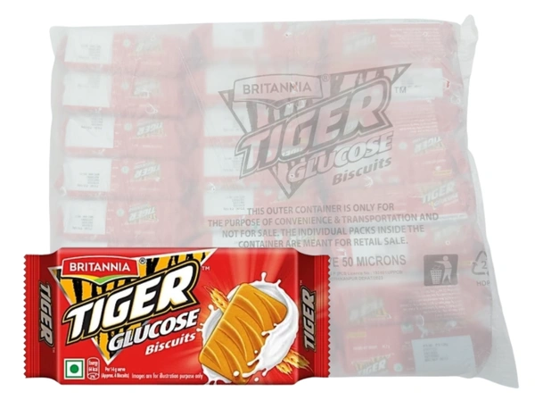 BRITANNIA Tiger glucose Biscuits - ₹5 (Pack Of 24) - 