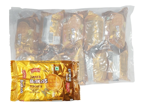 Krown Jeera Biskiss Biscuits - ₹5 (Pack Of 10)