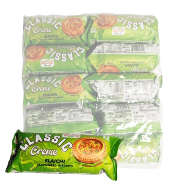 PRIYAGOLD  Classic Cream Elaichi Flavoured Biscuits - ₹5 (Pack Of 120) - 