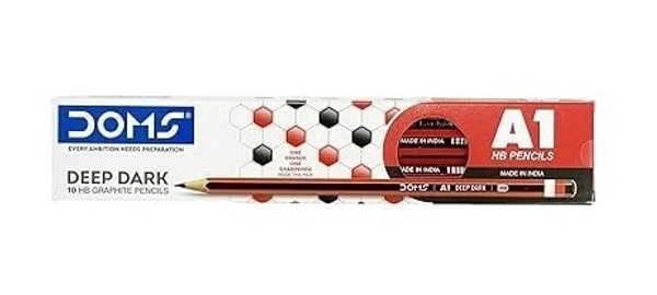 Doms A1 Pencil 10Pcs Pack ( Deep Dark HB Pencil )