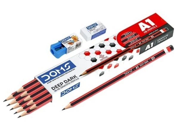 Doms A1 Pencil 10Pcs Pack ( Deep Dark HB Pencil )