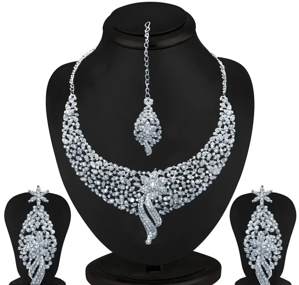 Women Alloy Choker Jewllery Set 4803629