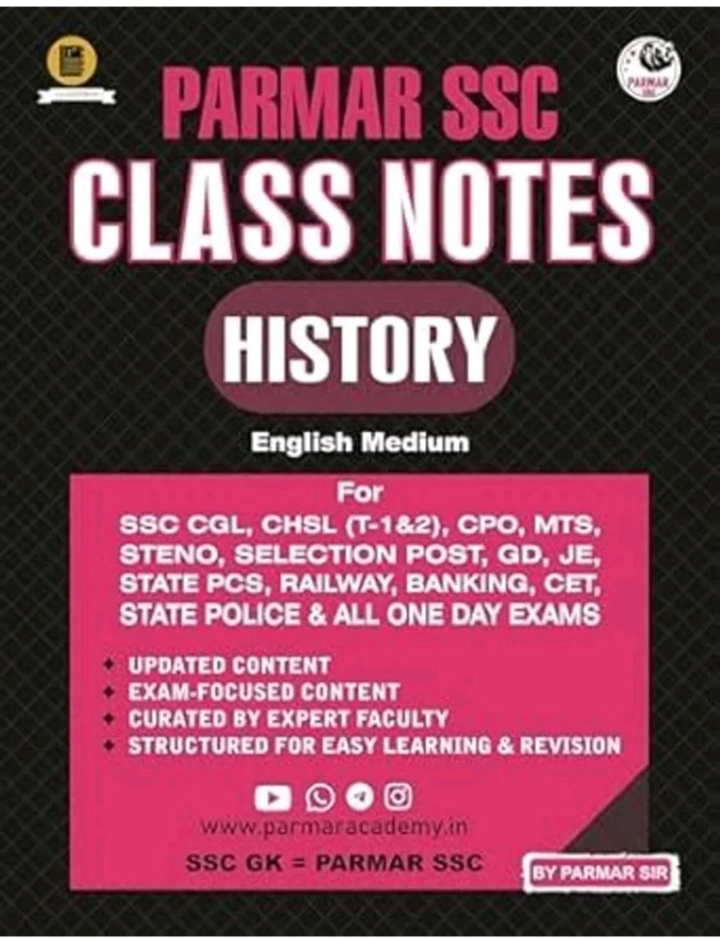 Parmar SSC Class Notes – History | English Medium | For SSC CGL, CHSL ...
