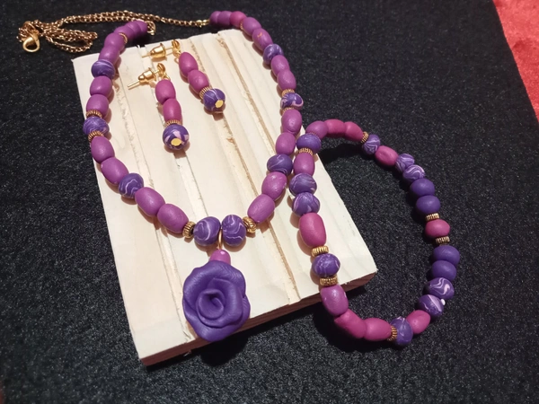Purple Necklace Set 