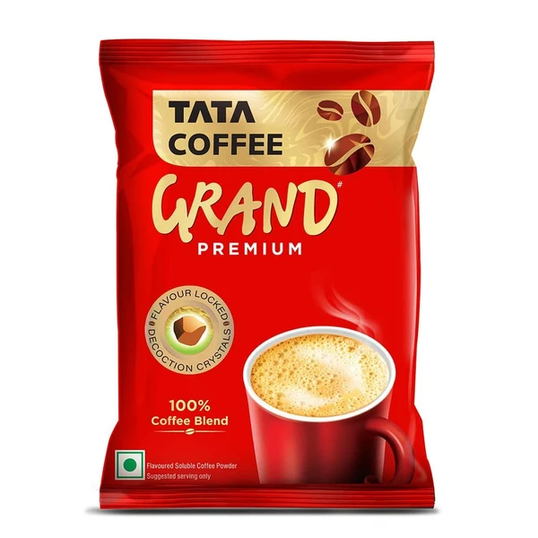 Tata Coffee Grand Premium Instant Coffee - 100% Coffee Blend Poly - 50GM