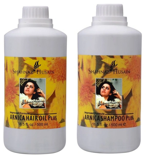 Shahnaz Husain Arnica Oil Plus - 500ML and Arnica Shampoo Plus - 500ML
