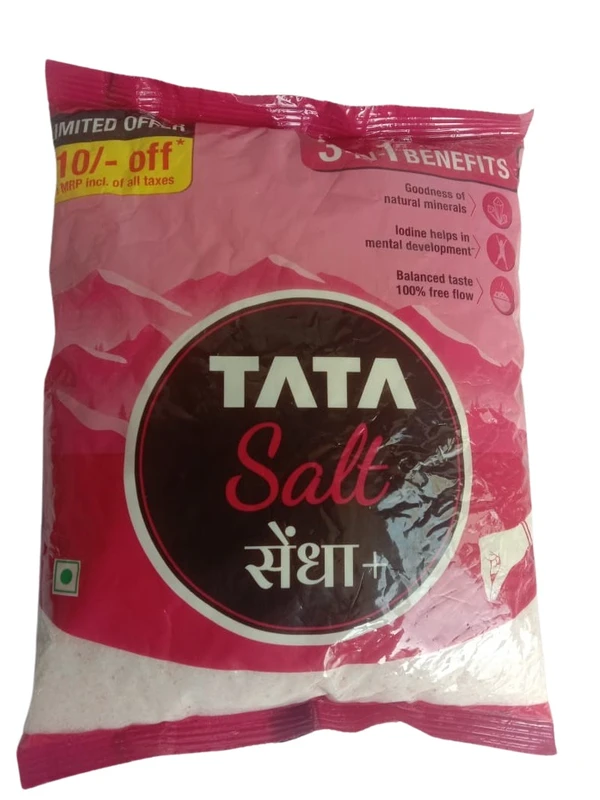 Tata Salt Pink Salt - With 100% Natural Sendha Salt, For Everyday Cooking, Iodised Rock Salt - 1KG