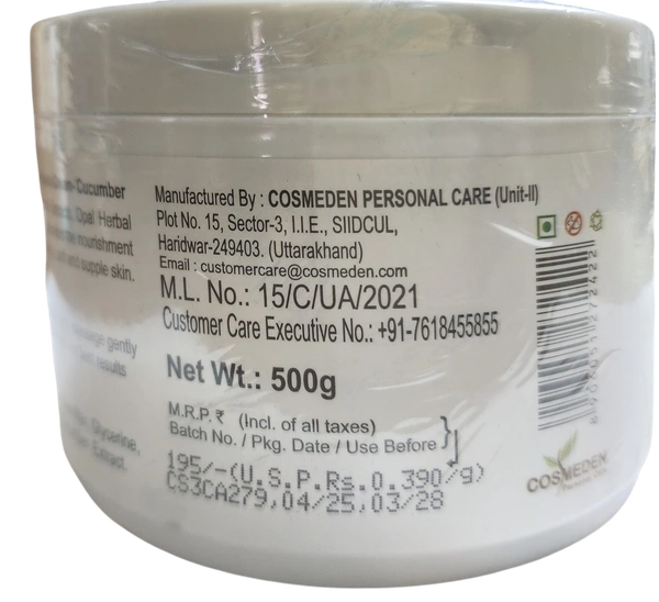 Opal Herbal Cucumber Cream Refreshing Moisturising Cream - 500GM