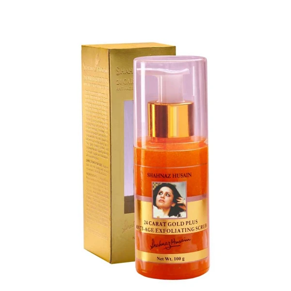 Shahnaz Husain 24 Carat Gold Plus Anti-Age Exfoliating Scrub - 100GM