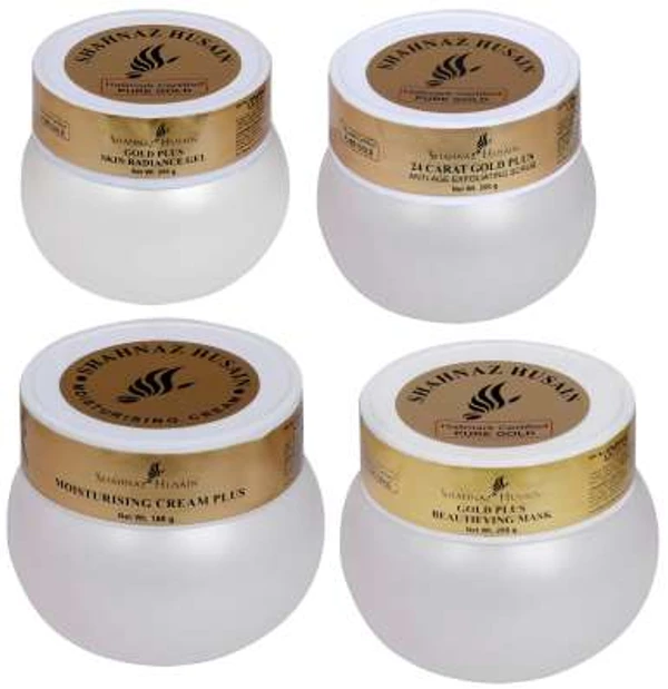 Shahnaz Husain Gold Kit (Scrub - 200GM, Gel - 200GM, Mask - 200GM, Cream - 180GM)