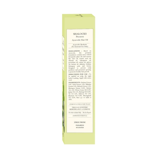 Shahnaz Husain Shalocks Premium Ayurvedic Oil - 200ML