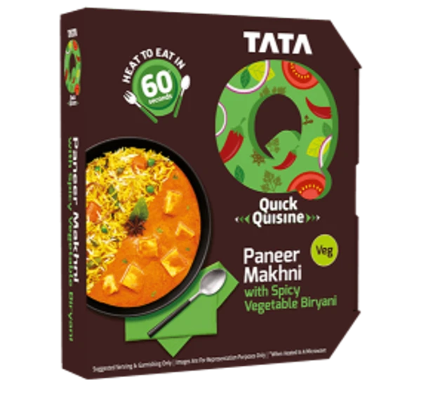 Tata Quick Quisine Paneer Makhani with Spicy Vegetable Biriyani - 330GM