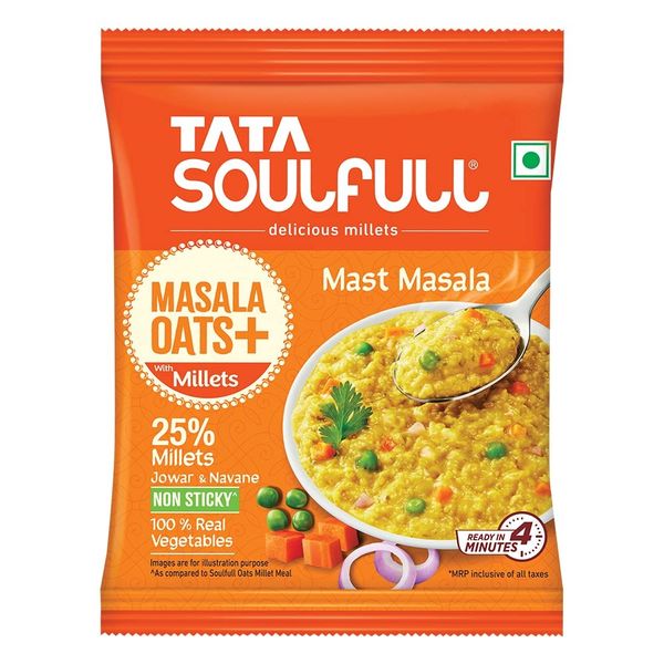 Tata Soulfull Masala Oats+ Tasty Snack With Millets - Mast Masala - 38GM
